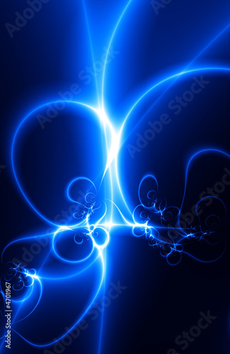 Dance of Blue Lights. fractal02yX4