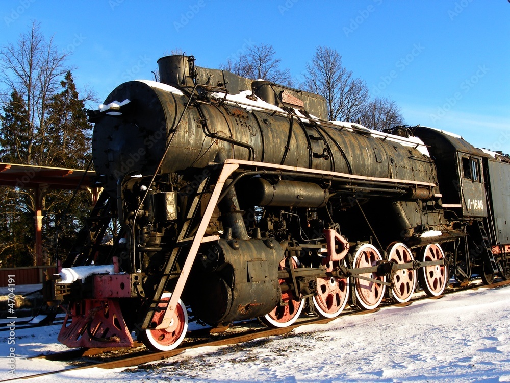 Naklejka premium Vintage rusty train