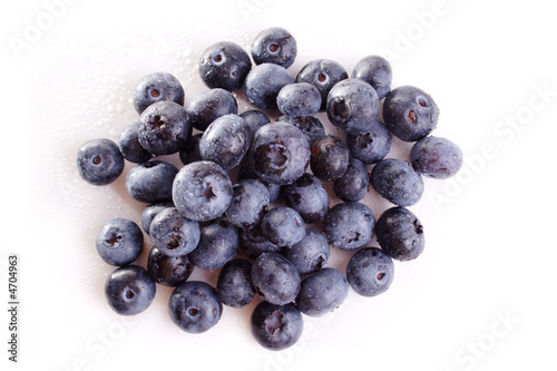 Wet blueberries