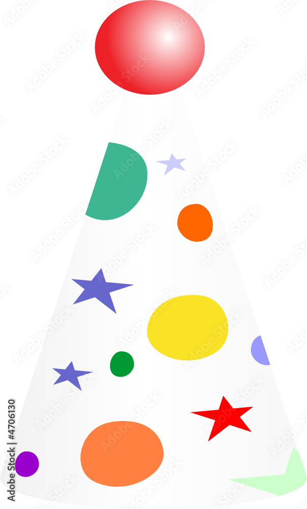 hat party with circles and stars hat party with circles and stars