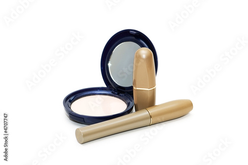 Various make-up isolated on the white background