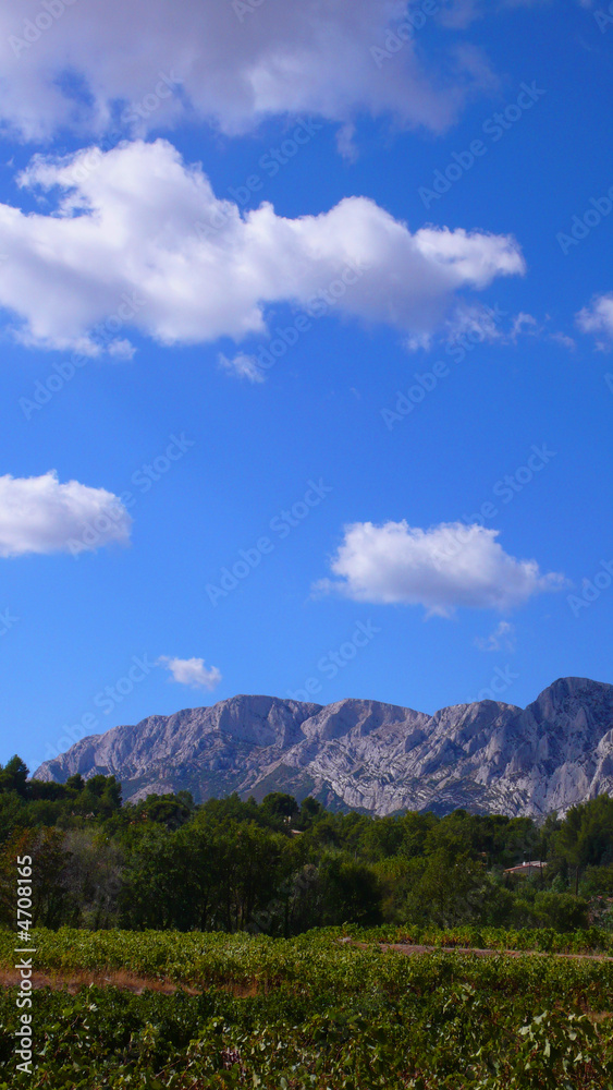 Naklejka premium montagne st victoire 