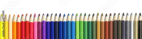 Rainbow crayons (panorama)
