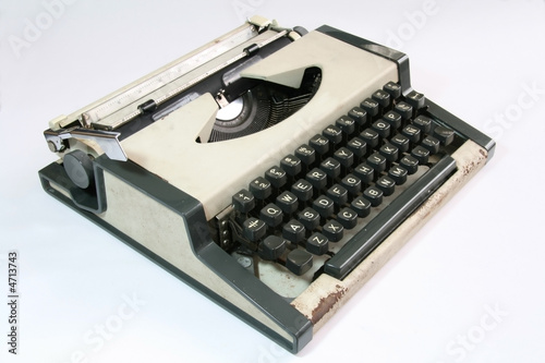 side view of an old manual typwriter