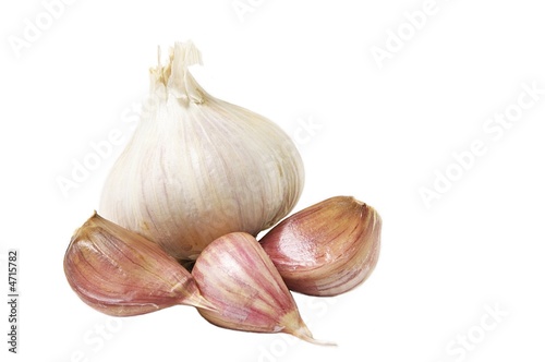 the garlic bulb and cloves