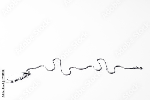 EKG shaped silver chain 