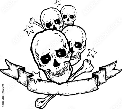Heavy Metal  Rock Banner Tattoo