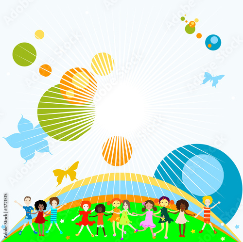 group of kids playing