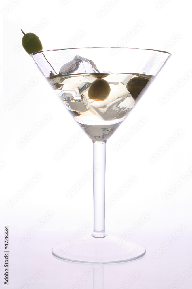 Martini with olive