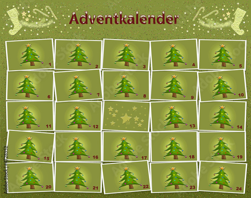 adventkalender mit tannenbaum