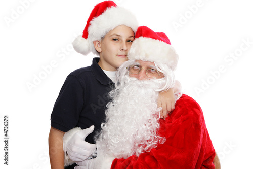 Cute Boy with Santa