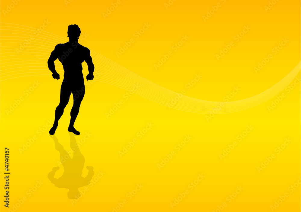 Background Body Building Man