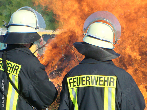 firefighter and flames 