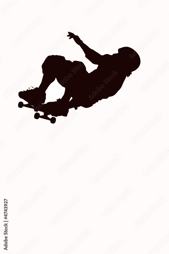 skateboarding silhouette