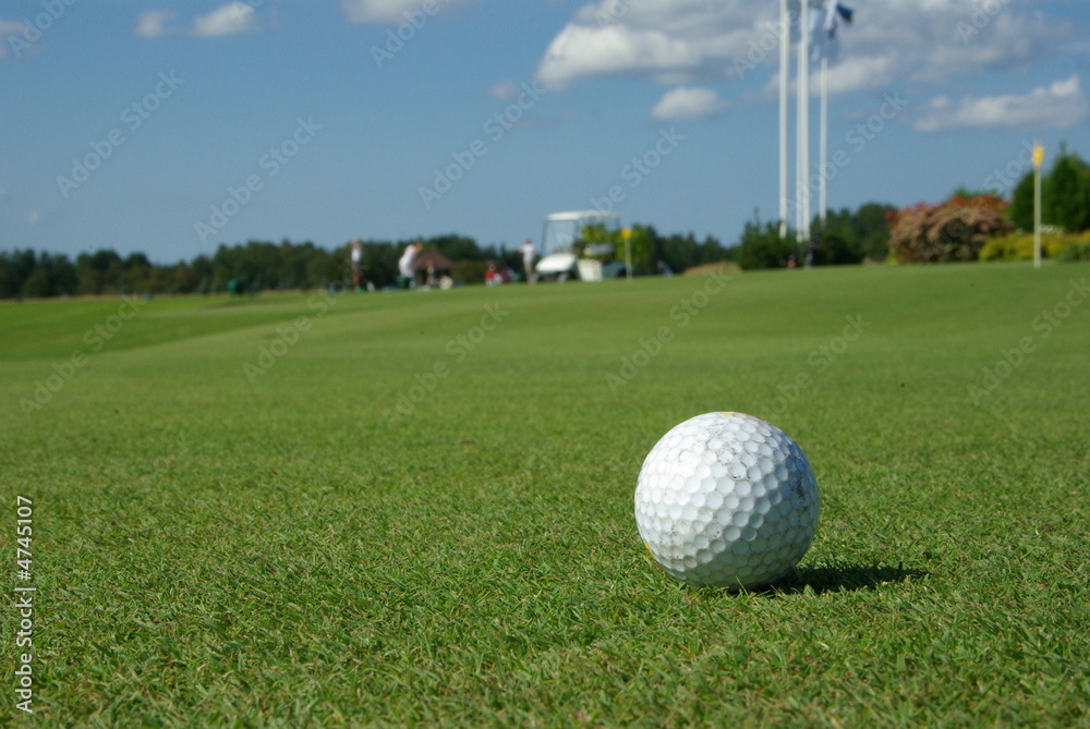 Obraz premium Golfcourse with a golfball