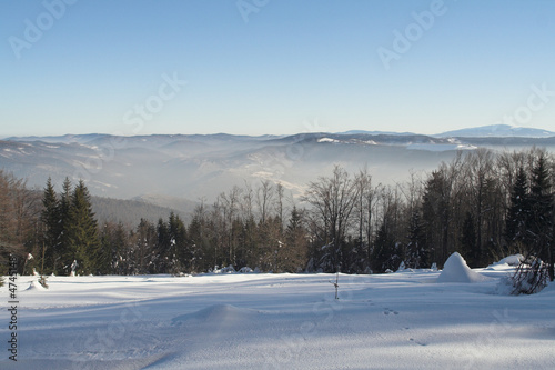 Winter at mountains - beskid - Poland