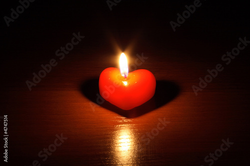 candle in form heart