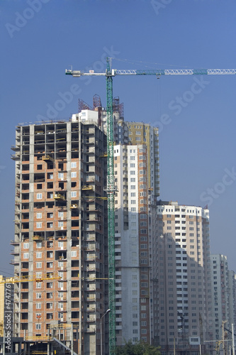 sky-scraper building crane