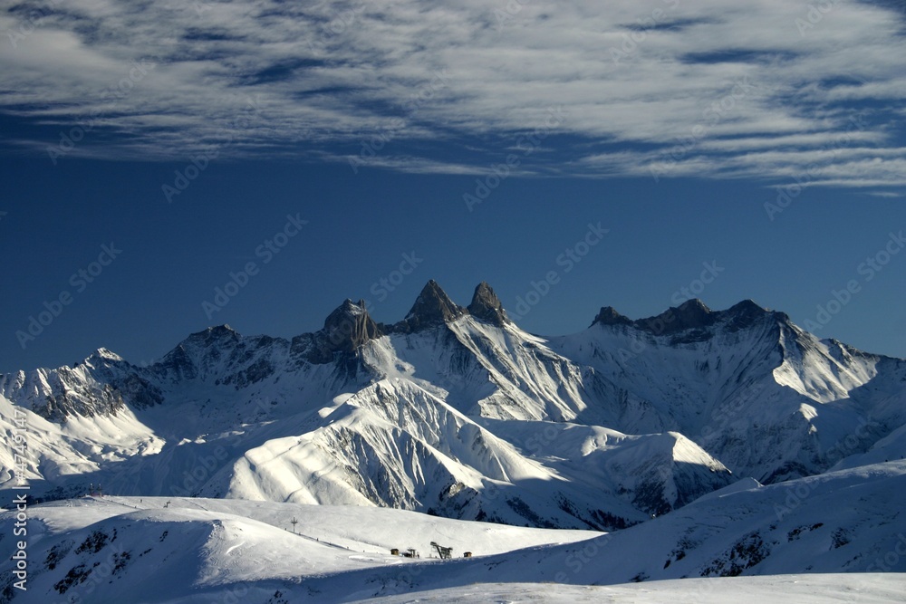 Fototapeta premium 3 peaks in French Alps