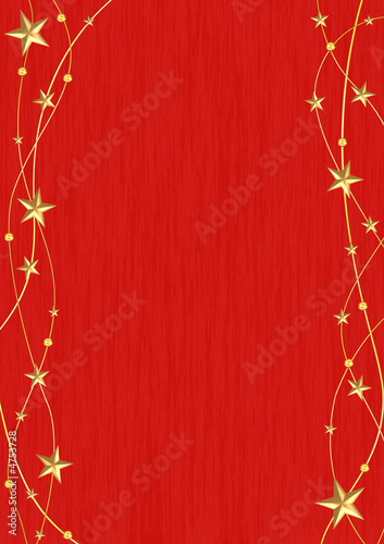 golden strings with stars and balls photo