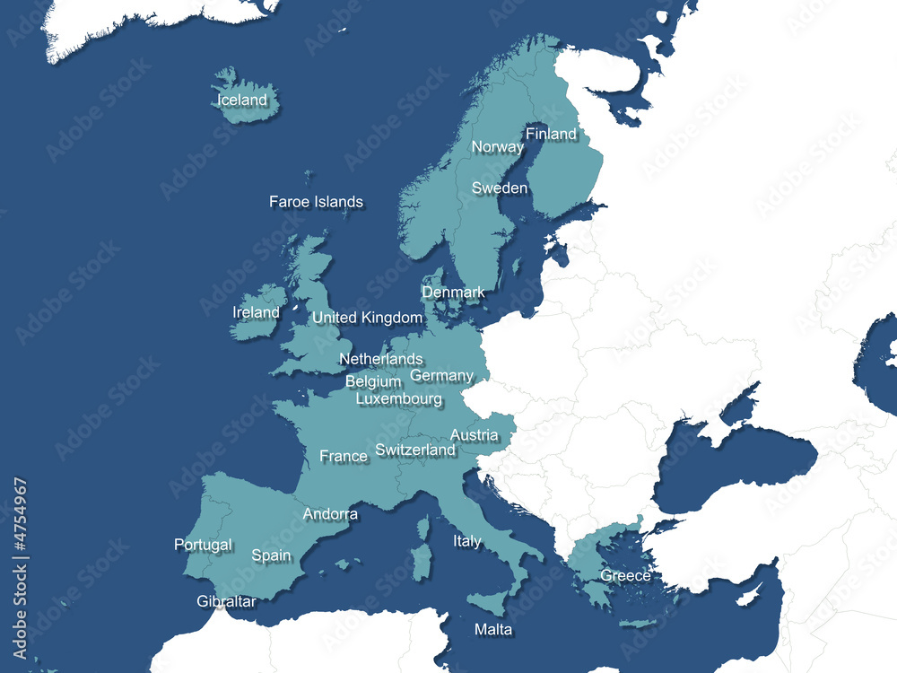 Fototapeta premium west europe map