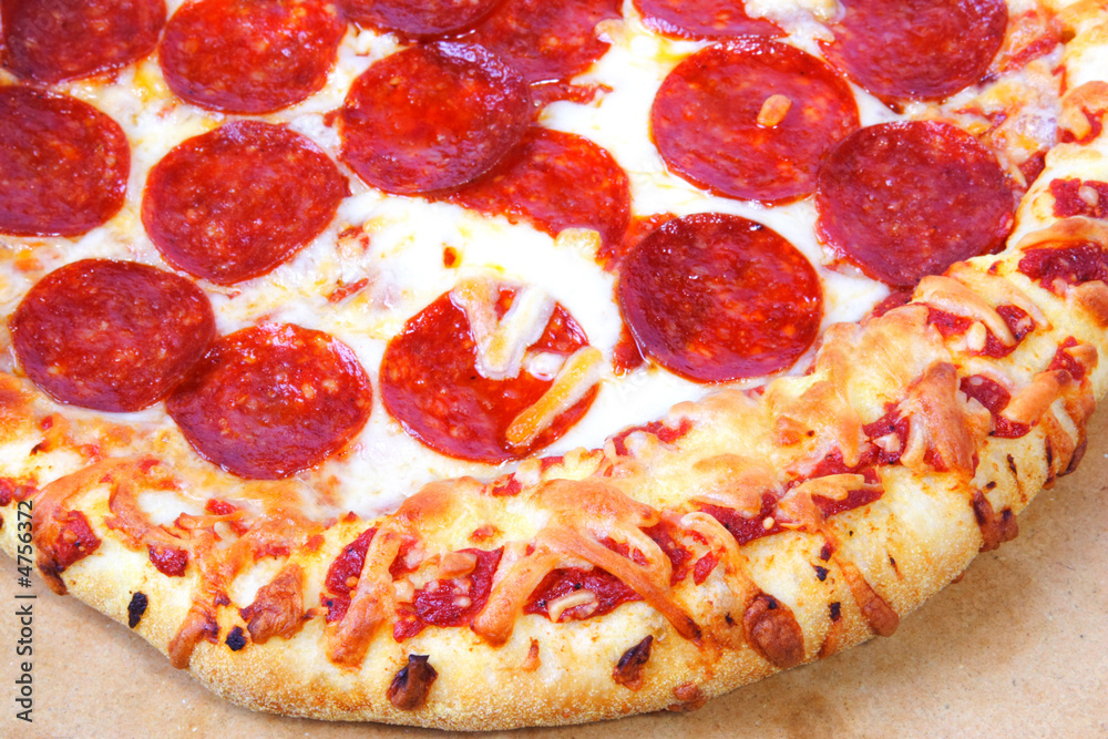 Thick crust peperoni pizza Thick crust peperoni pizza