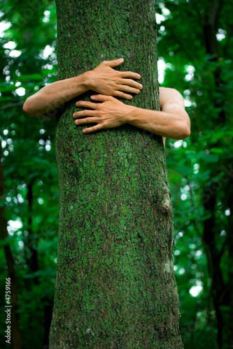 Tree hugger environmentalist photo