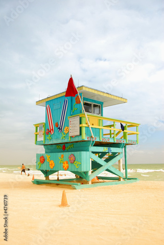 Lifeguard tower on Miami Beach © icholakov