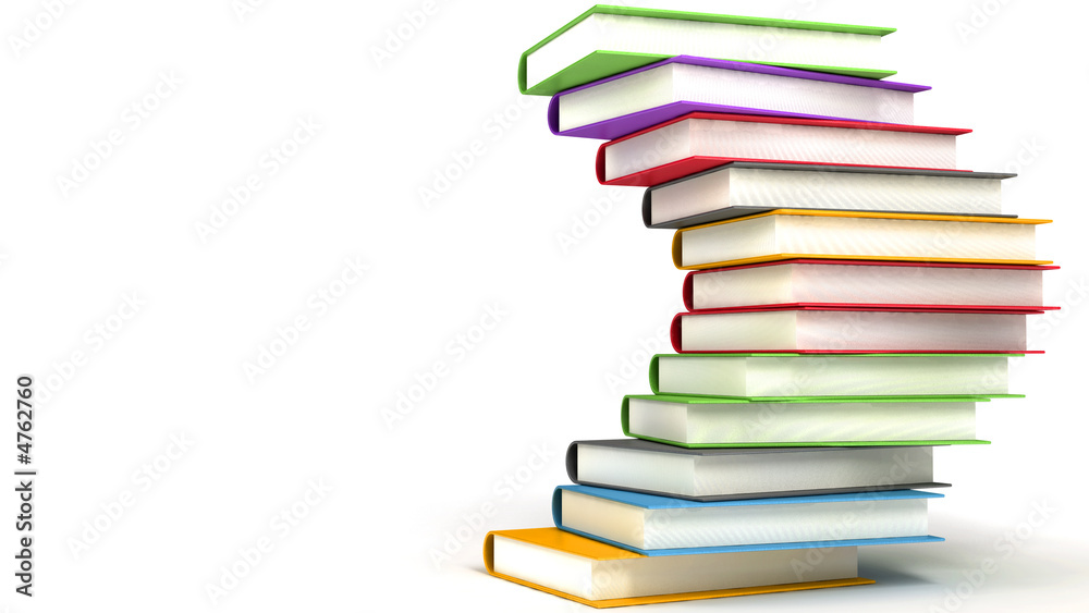 colored books massive isolated on white colored books massive isolated on white