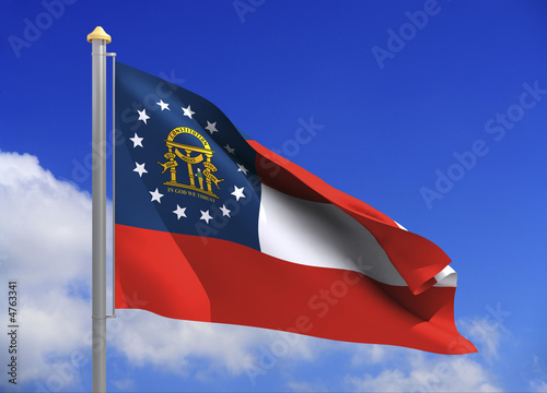 Georgia State flag (include clipping path)