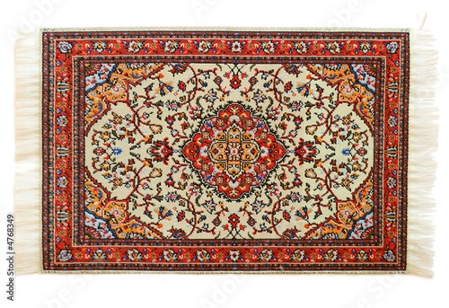 oriental carpet isolated on white background