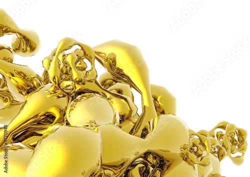 Background with melting gold isolated
