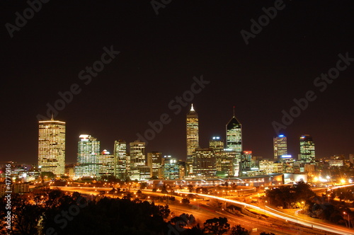 Perth skyline by night