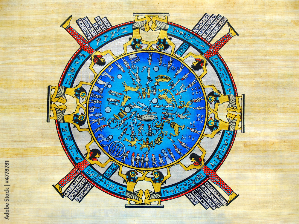 Naklejka premium egyptian calendar