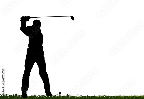 golfeur en action