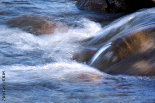 closeup on running creek water
