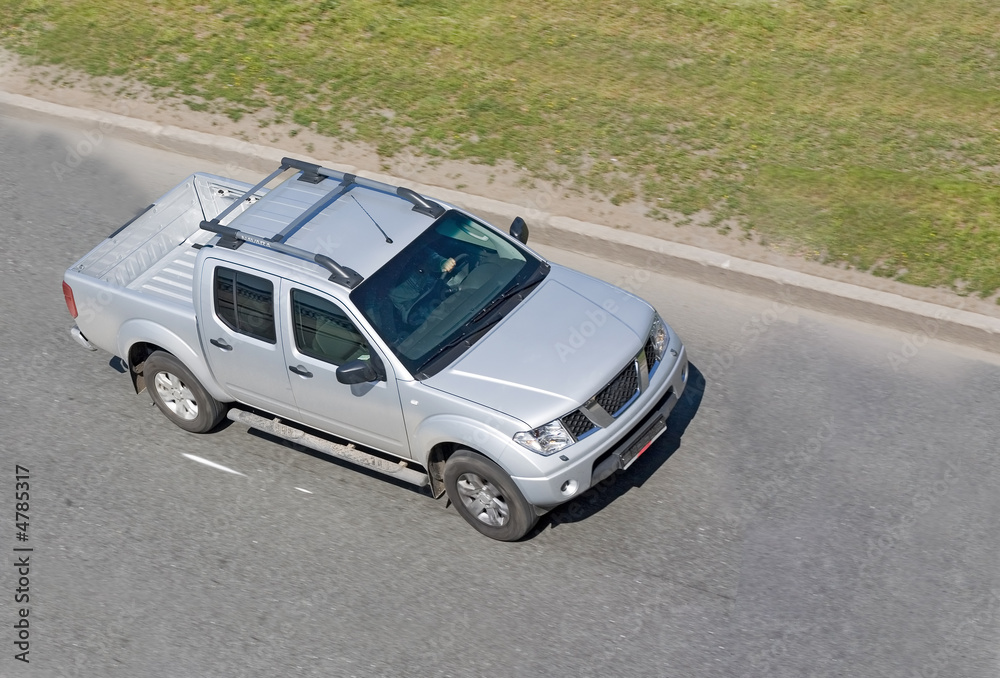 Fototapeta premium heavy open delivery pickup truck of 