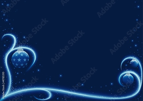 Blue Xmas Snow - christmas background
