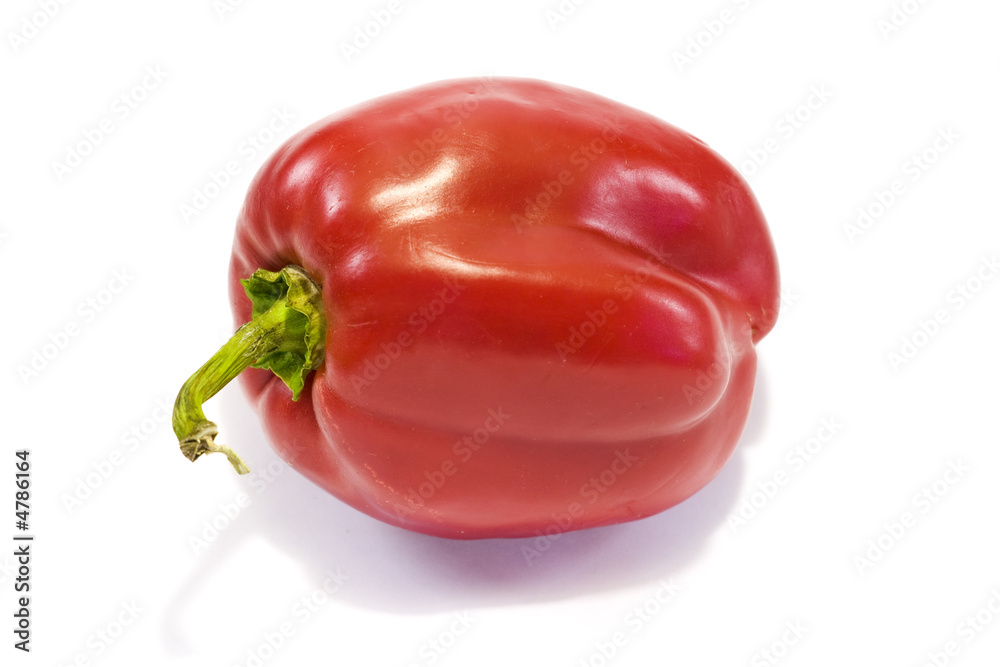 Red sweet bell pepper isolated on white background 3 Red sweet bell pepper isolated on white background 3