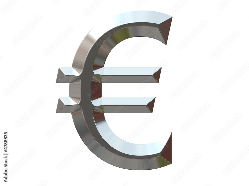 Fototapeta premium Euro Symbol in Chrom