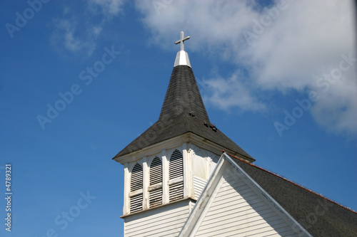 Church steeple with cross