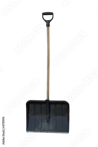 snow shovel from the front isolated on white