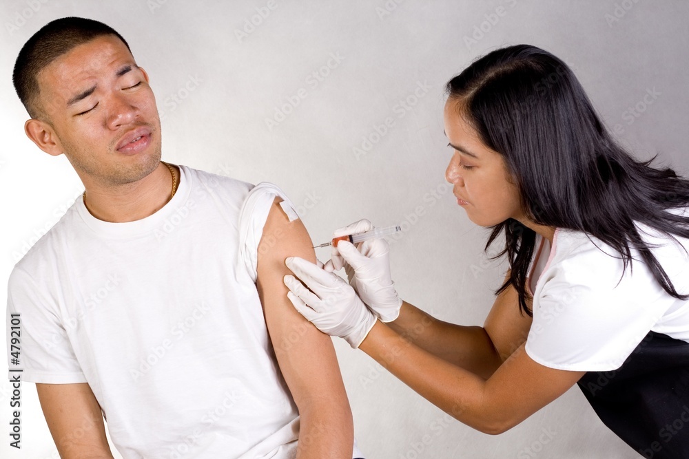 Patient fearful with injection