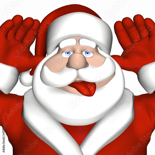 Canvas Print Santa Giving a Raspberry 2