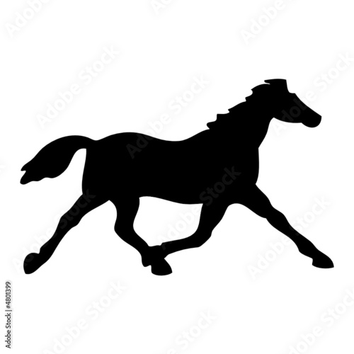 black horse silhouette vector tatoo