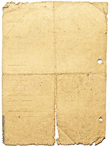 Damaged paper