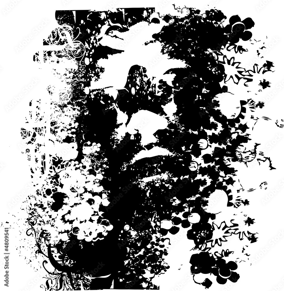 Obraz premium Scared grunge illustration
