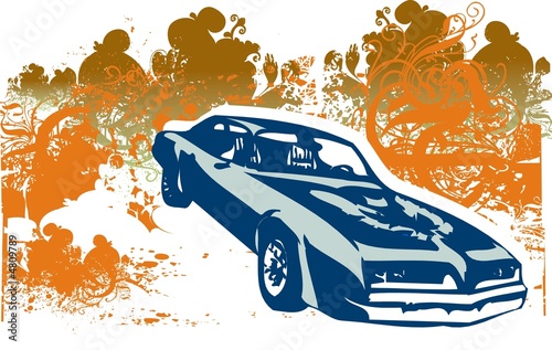 Foto Firebird car illustration