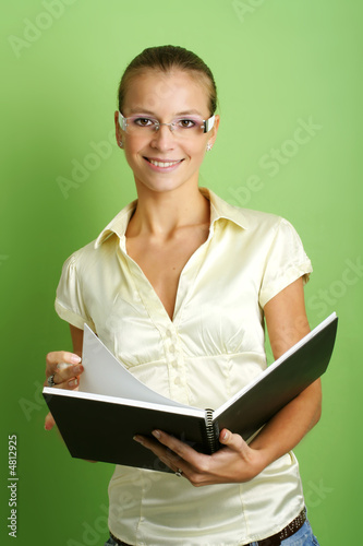 business woman with business folder