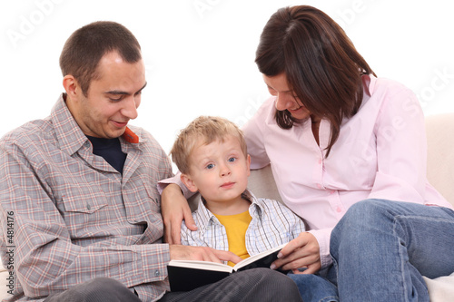 leisure activity - family reading photo